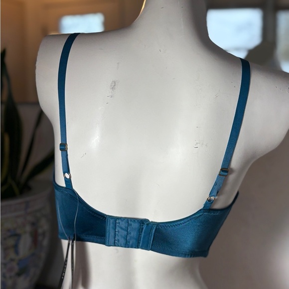 Natori 736054 Reverie Sweetheart UW Bra Dark Teal Green 32DD Lace Lightly Lined - Picture 3 of 5